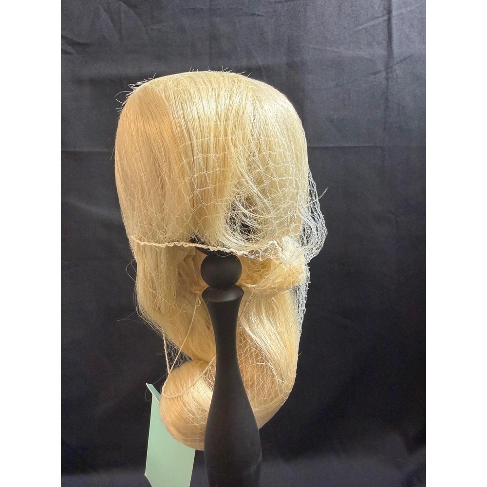 Mini World DENISE Doll Wig SIZE 14-15 Blonde Long Hair Bangs Vintage NOS NIB